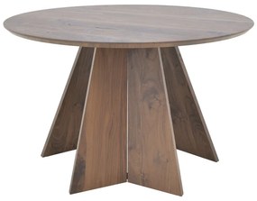 Τραπέζι Bibble pakoworld mdf σε καρυδί απόχρωση Φ120x76εκ