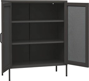 vidaXL Ντουλάπι Αποθήκευσης Ανθρακί 80 x 35 x 101,5 εκ. Ατσάλινο