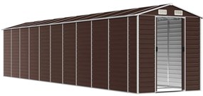 vidaXL Αποθήκη Κήπου Καφέ 191x895x198 εκ. Γαλβανισμένο Ατσάλι
