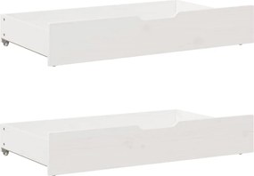 vidaXL Σκελετός Κρεβατιού Χωρίς Στρώμα Λευκό 100x200 εκ. Μασίφ Πεύκο