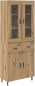 vidaXL Highboard με συρτάρι 2 pcs Artisan Oak Επεξεργασμένο ξύλο
