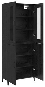 vidaXL Highboard 2 pcs Μαύρη δρυς 69.5 x 34 x 180 εκ.