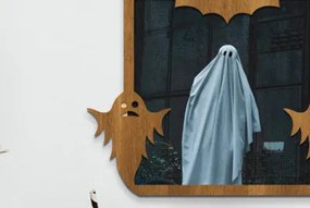 Intra απο ξύλο plywood  Χρώμα wenge 3mm-4mm πάχος - Αποκριάτικη κορνίζα φωτογραφιών με Δίασταση 20x25 cm INTRAFABR-92999912