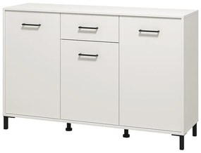 Κομότα - Μπουφές Vienne 3K1F Λευκό 138x40x90 εκ. 138x40x90 εκ.