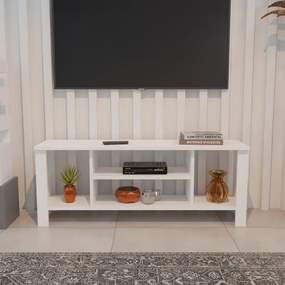 Έπιπλο τηλεόρασης Seref λευκό 120x30x47εκ