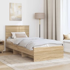 VidaXL Σκελετός Κρεβατιού Sonoma Δρυς 75 x 190 cm Επεξεργασμένο Ξύλο