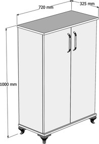 Παπουτσοθήκη Λευκό BOFRAS 72x32.5x100