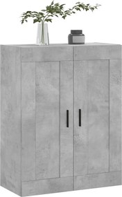 vidaXL Ντουλάπι Επιτοίχιο Γκρι Σκυροδεμ. 69,5x34x90 εκ. Επεξεργ. Ξύλο