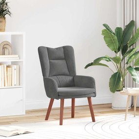 vidaXL Πολυθρόνα Σκούρο Γκρι 63 x 67 x 94 εκ. Βελούδο