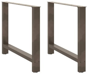 Πόδια Τραπεζαρίας 2 τεμ. από Φυσικό Ατσάλι 90x(72-73) εκ. Ατσάλι