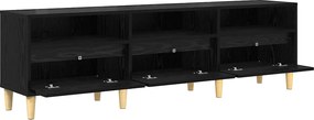 vidaXL Ντουλάπι TV Μαύρη Οξυά 150 x 30 x 45 εκ Επεξεργασμένο ξύλο
