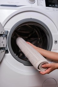 Stewehome Σετ 2 τεμαχίων βαμβακερών χαλιών μπάνιου Εκρού 60x100x6 cm