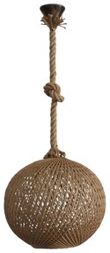 Φωτιστικό Οροφής Μονόφωτο Heronia Silk 31-1150 Rope Natural/Bronze