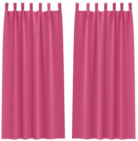 vidaXL Κουρτίνες 2 pcs Φωτεινό Ροζ 245 x 140 εκ. Πολυεστέρας