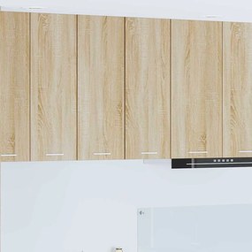 vidaXL Κρεμαστό ντουλάπι Σομόνα Δρυς και Λευκό 30 x 31 x 80 εκ.