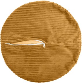 vidaXL Κάλυμμα Μαξιλαριού 2 pcs HEERLEN Κίτρινο Ø 60 cm κορντουρόι