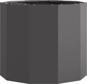 vidaXL Γλάστρα Μαύρο 60 x 60 x 50 εκ Ατσάλι