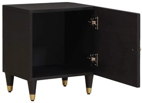 vidaXL Κομοδίνο με Πόρτα 2 pcs Μαύρο 40 x 33 x 46 εκ.