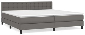 ΚΡΕΒΑΤΙ BOXSPRING ΜΕ ΣΤΡΩΜΑ ΓΚΡΙ 200X200 ΕΚ. ΣΥΝΘΕΤΙΚΟ ΔΕΡΜΑ 3141147