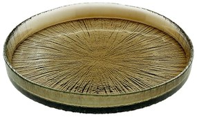 Πιάτο Γλυκού Στρογγυλό Rexy Smoke 80.657.04 Φ16cm Olive Cryspo Trio Glass