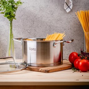 Κατσαρόλα Oliver Voltz OV51210P22 Berlin Premium Collection, 22 cm, 4,7 l, Ανοξείδωτο 18/10, Επαγωγή, Inox