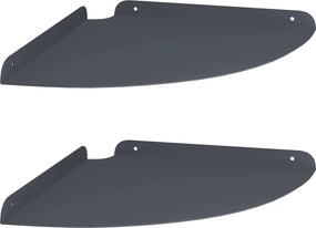 vidaXL Floating Ράφι Γωνίας 2 τμχ. Ανθρακί 30 x 30 x 2 εκ.