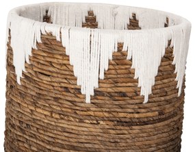Καλάθια Ψαθινα Στρογγυλά Χωρίς Καπάκι Σετ 3τμχ Φ42x56 Υ Εκ.