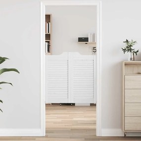 Ανοιγόμενες πόρτες Louvred Design 2 ζευγών Λευκό 80x80 cm 4107137