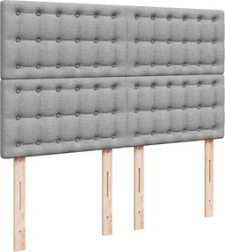 vidaXL Κρεβάτι Boxspring με Στρώμα Αν. Πράσινο 160x200εκ Υφασμάτινο