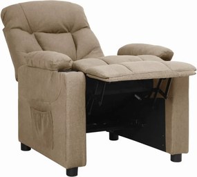 vidaXL Πολυθρόνα Ανακλινόμενη Taupe Υφασμάτινη