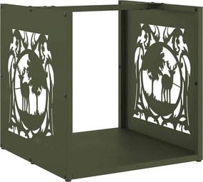 vidaXL Ράφι Καυσόξυλων 40x40x40 εκ. Χάλυβας ψυχρής έλασης