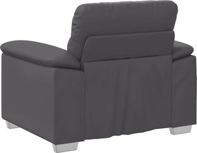 vidaXL Πολυθρόνα Γκρι 100 x 81 x 84 εκ. από Συνθετικό Δέρμα