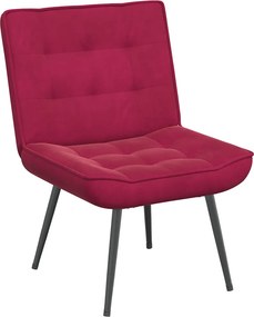 vidaXL Πολυθρόνα Relax Μπορντό Βελούδινη με Σκαμπό
