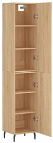 vidaXL Μπουφές Sonoma δρυς 34,5 x 34 x 180 εκ. από Επεξεργασμένο Ξύλο