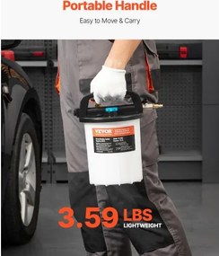 VEVOR 3L Brake Fluid Extractor Brake Bleeder Kit with 13 Hose Connectors