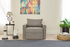 Πολυθρόνα-Κρεβάτι Καφέ SAROS 110x86x72