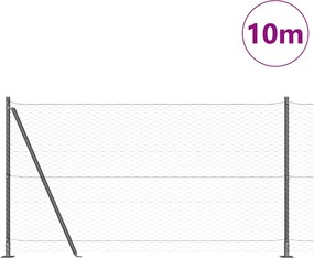 vidaXL Στύλος Περιφράξεων Γκρι 10 x 1,2 μ (36 χιλ σκάφη)