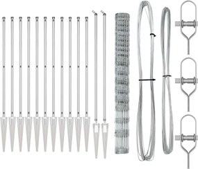 vidaXL Στύλος Περιφράξεων Γαλβανισμένο 25 x 1,5 m Ατσάλι