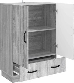 vidaXL Πλαϊνό γραφείο με συρτάρι Γκρι Sonoma 66 x 34,5 x 92 εκ.