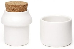 Kikkerland Ceramic Grinder And Jar Μίνι Λευκό Γουδί CU181S-WH