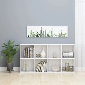 vidaXL Ραφιέρα/Βιβλιοθήκη Γυαλιστερό Λευκό 66x30x130 εκ. Επεξ. Ξύλο