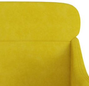 vidaXL Πολυθρόνα Κίτρινη 63 x 76x 80 εκ. Βελούδινη