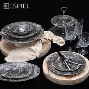 DIS. MARBLE ΠΙΑΤΕΛΑ ΟΒΑΛ ΜΑΥΡΟ 33Χ22ΕΚ