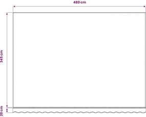 vidaXL Ανταλλακτικό Ύφασμα Τέντας Κρεμ 500x350 εκ. Πολυεστέρας
