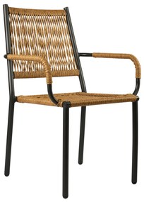 Πολυθρόνα Zucca Φυσικό με Μαύρο σκελετό 58 x 63 x 90