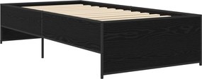 vidaXL Σκελετός Κρεβατιού Μαύρη Δρυς 80 x 200 cm Επεξεργασμένο Ξύλο