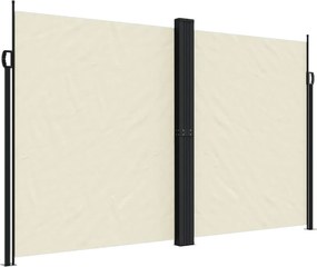 vidaXL Σκίαστρο Πλαϊνό Συρόμενο Κρεμ 200 x 1000 εκ.