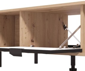 Τραπεζάκι Σαλονιού Vandea Artisan Oak - Μαύρο Μάτ 121x55x42 εκ.