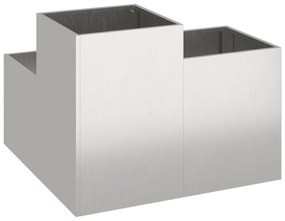 vidaXL Κηποτεία 80x80x60 εκ Ανοξείδωτο ατσάλι