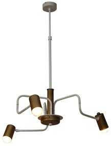 Φωτιστικό Οροφής Κρεμαστό Led HL-3522-3 77-3771 Hannah Old Bronze & White Homelighting Metal